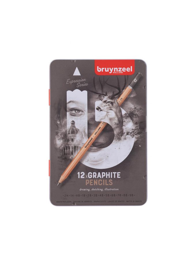 Set of 12 Sketching Pencils Expression Graphite Bruynzeel