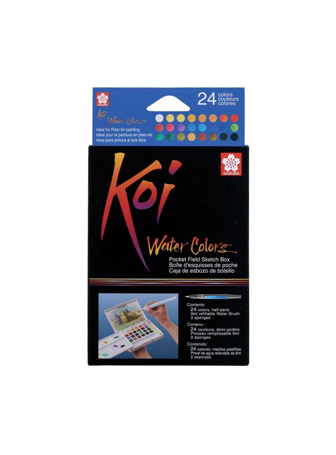 Aquarella Set Koi Water Colours Sketch Box Set 24