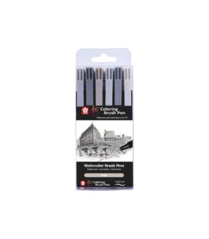 Set of 6 Brush Pens Koi Watercolour Brush Pen Urban