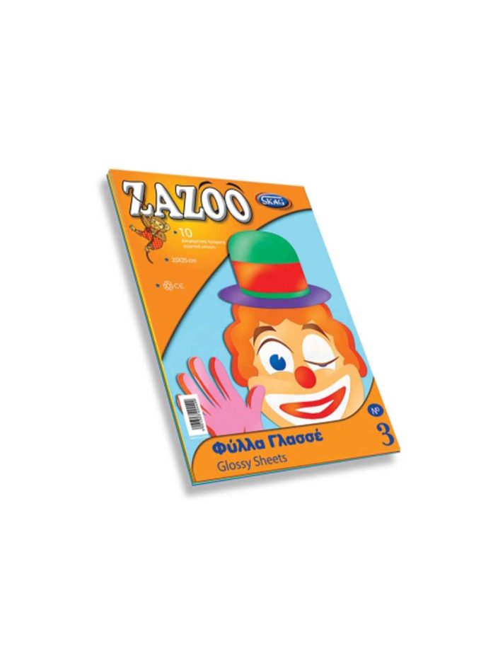 Craft Paper Block 10 Coloured Glossy No. 3 Zazoo