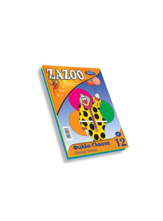 Craft Paper Pad 10 Coloured Glossy No.12 Zazoo