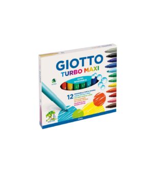 Set of 12 Thick Markers Turbo Maxi Giotto