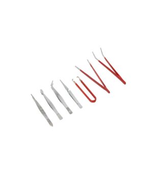 Set of 7 Modelling Tweezers Silverline