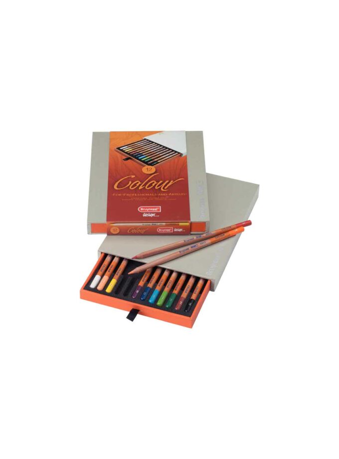 Set of 12 Pencils Colour Box Design Specialty Bruynzeel