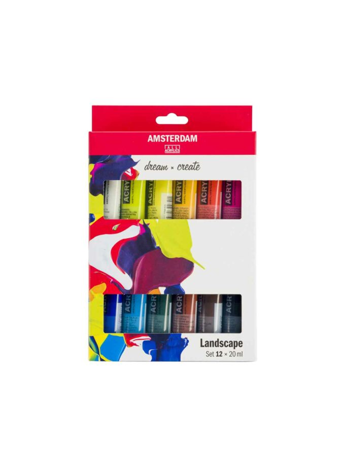 Set of 12 Acrylics Amsterdam Standard 20ml Landscape Set