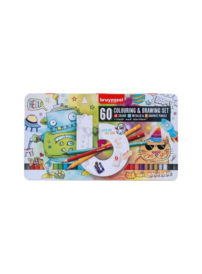 Set of 60 Coloured Pencils Colour Small Artists Bruynzeel