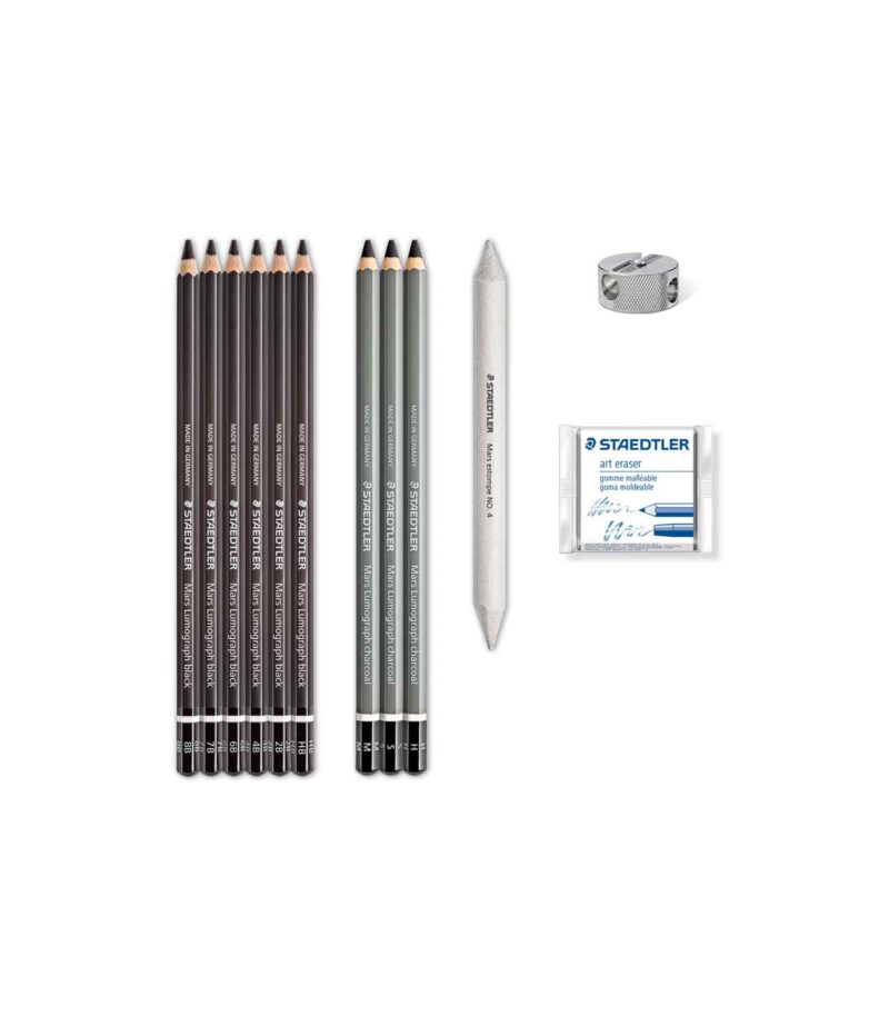 set-karvouna-sxediou-Mars-Lumograph-61-100C-Staedtler-Art&Colour