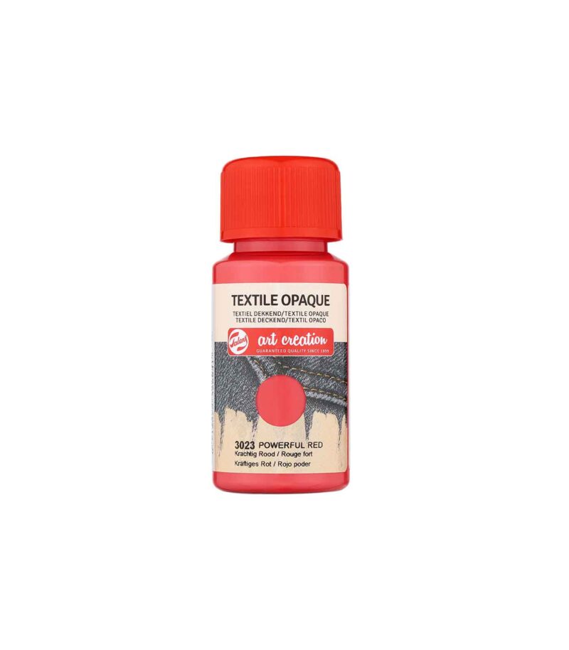 TAC-Textile-Opaque-50ml-3023-Powerful-Red-Art-Creation-Talens-Art&Colour