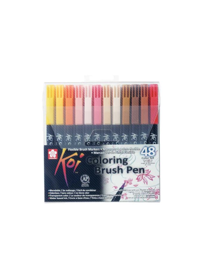Set of 48 Watercolour Brush Pens Koi