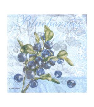 Decoupage Napkin 33x33cm Blueberries