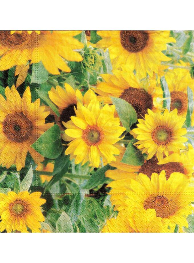 Decoupage Napkin 33x33cm Sunflowers