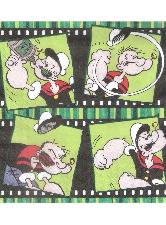 Decoupage Napkin 33x33cm Popeye Cartoon