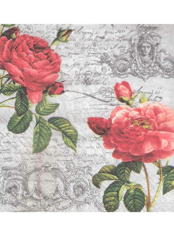 Decoupage Napkin 33x33cm Roses