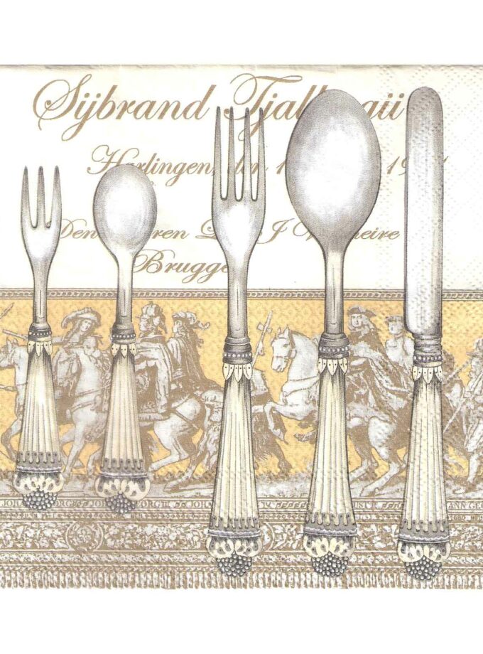 Decoupage Napkin 33x33cm Cutlery