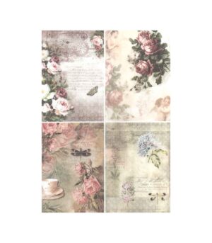 Rice Paper Decoupage A4 Roses R1158