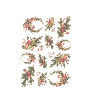 Rice Paper Decoupage A4 Wreaths R202