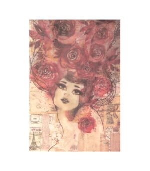 Rice Paper Decoupage A4 Woman R4373