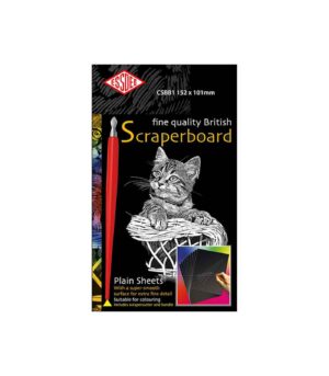 Set of 5 Black Sheets Scraperboard 152x101 mm