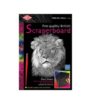 Set of 5 Black Scraperboard Sheets 229x305 mm