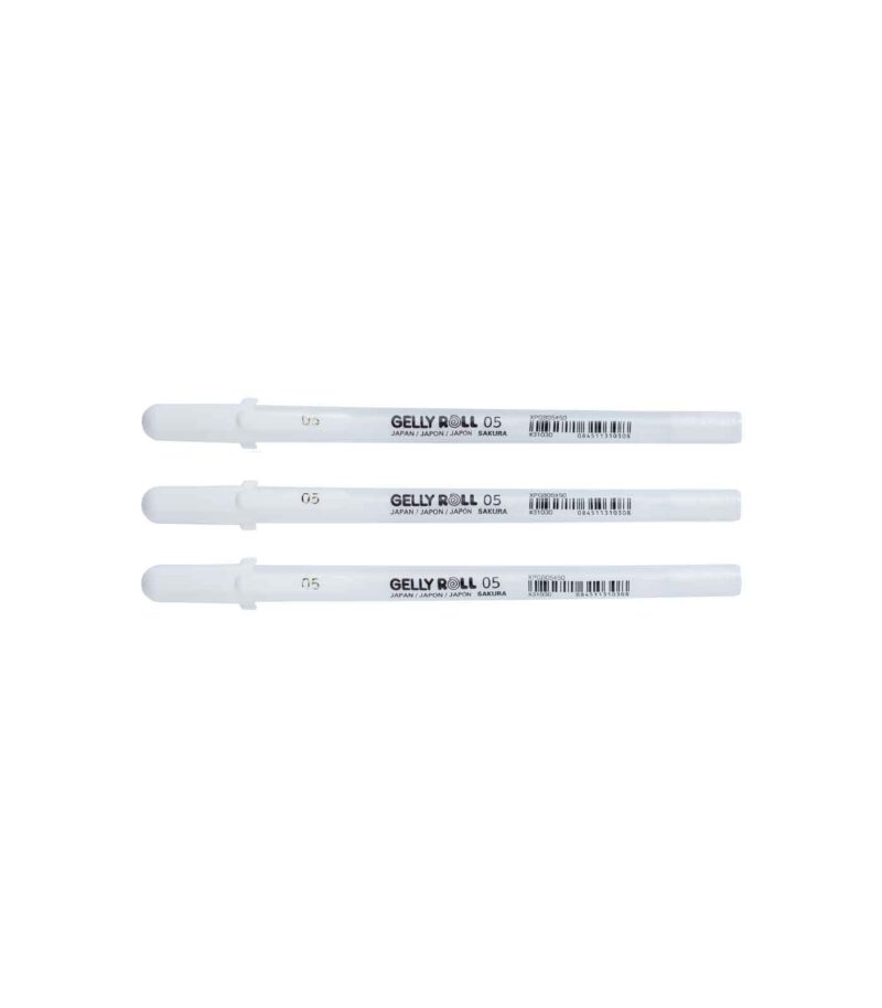 POXPGBWH3A-set-3-penakia-Gelly-Roll-Fine-05-White-Sakura-Pens-Art&Colour