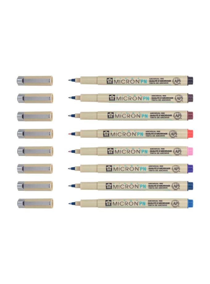 POXSDKPN8-set-8-markadorakia-Pigma-micron-PN-Everyday-Set-Sakura-Art&Colour-Open-Markers