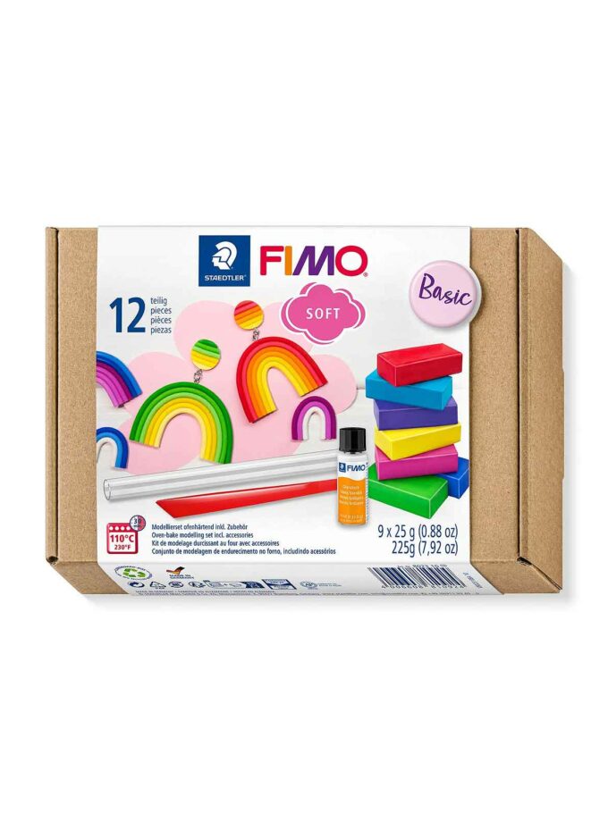 Set of 12 Modeling Clay FIMO Soft Basic