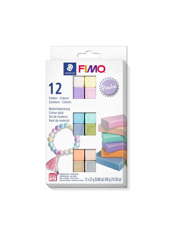 Set of 12 Modeling Clay FIMO Soft Pastel