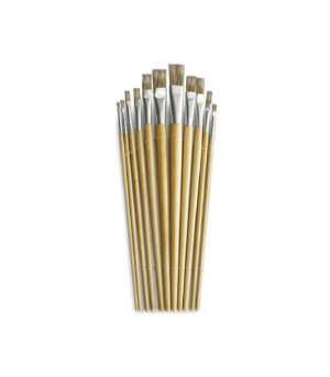 Set of 11 Synthetic Flat Brushes Harris