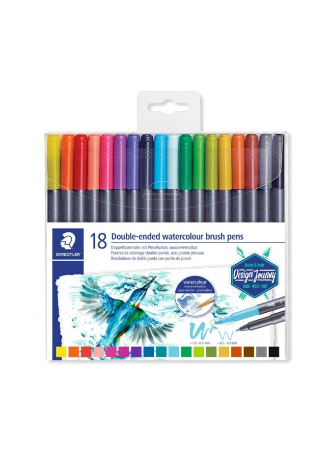 Set 18 Double-Tip Brush Marker Staedtler