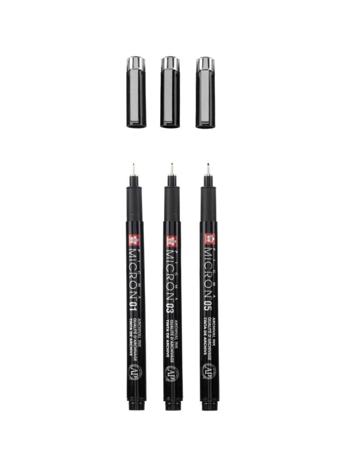 POXSDKB3-set-3-penakia-fineliners-Black-Edition-Pigma-Micron-Sakura-Art&Colour-OpenPens