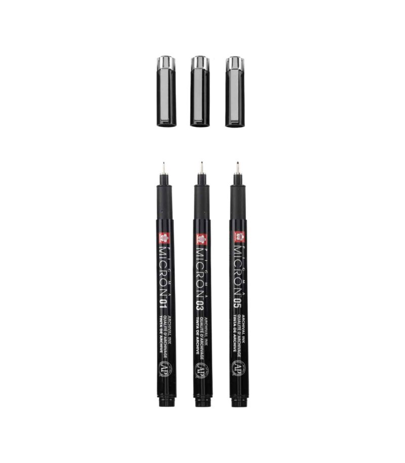 POXSDKB3-set-3-penakia-fineliners-Black-Edition-Pigma-Micron-Sakura-Art&Colour-OpenPens