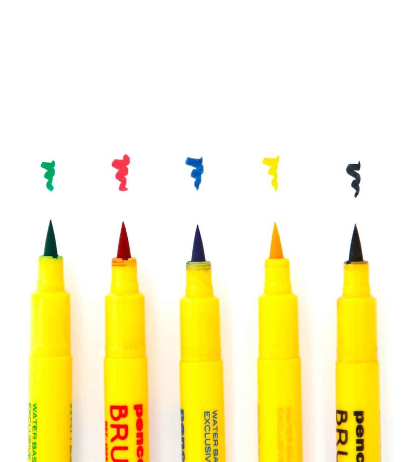 set-5-markadoroi-pinelo-brush-writer-Markers-Penco-Art&Colour-5Colors