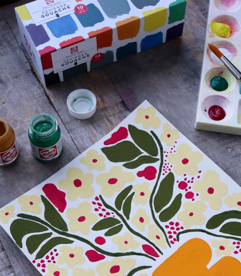 set-5x50ml-Temperes-Designer-Gouache-Royal-Talens-Art&Colour-Painting. Painting Setting