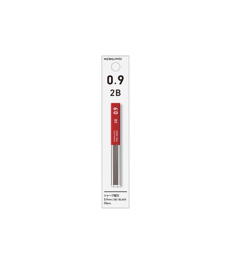 09mm-2B-Mutes-Mixanikou-moluviou-Mechanical-Pensil-Leads-Sharp-Kokuyo-Art&Colour-Front