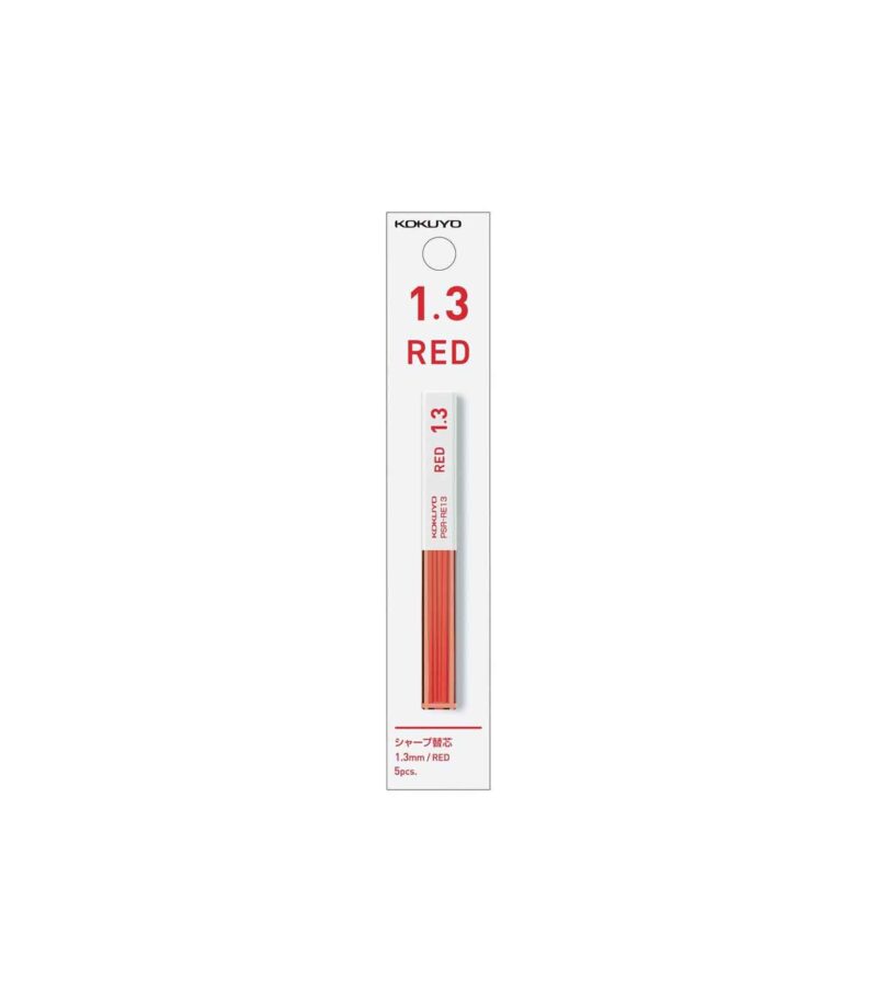 1,3mm-Red-Mutes-Mixanikou-moluviou-Mechanical-Pensil-Leads-Sharp-Kokuyo-Art&Colour-Front