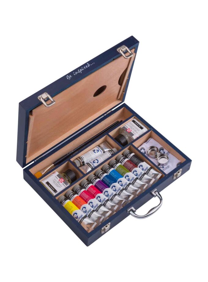Valitsa-Zografikis-Ladoxromata-Oil-Colour-Starter-Box-XL-Van-Gogh-Art&Colour-Open-case