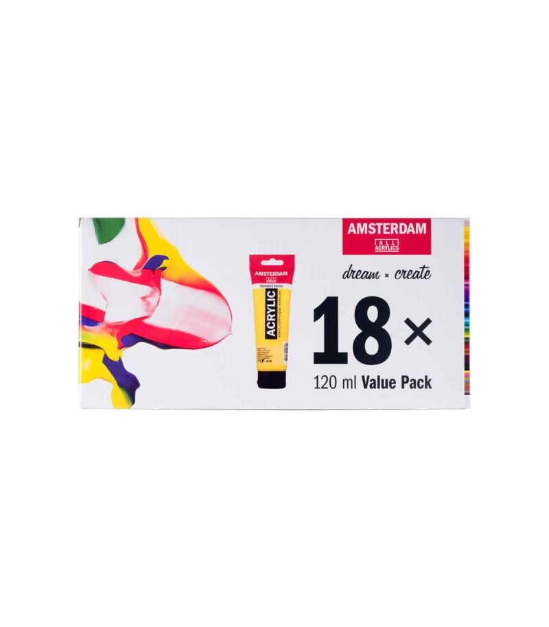 Value-Pack-set-18-xromata-akrulika-zografikis-120ml-Amsterdam-Talens-Art&Colour-Box