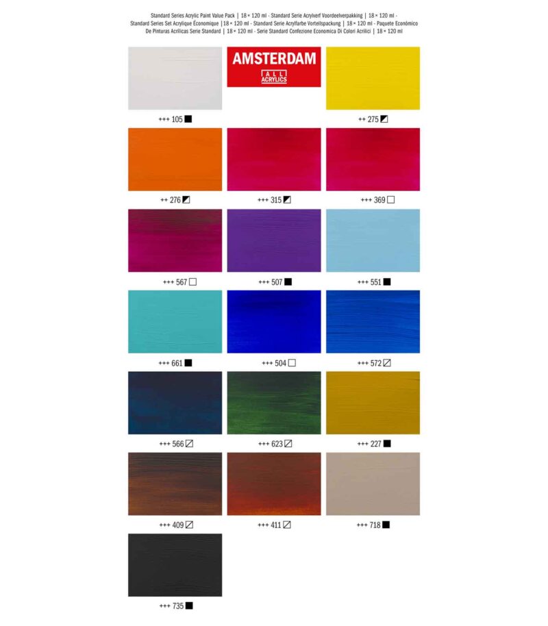 Value-Pack-set-18-xromata-akrulika-zografikis-120ml-Amsterdam-Talens-Art&Colour-ColorCard