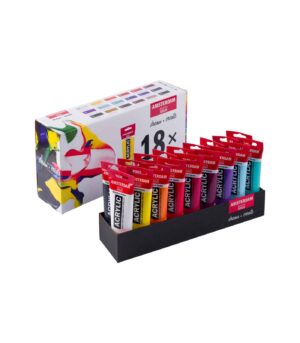 Value-Pack-set-18-xromata-akrulika-zografikis-120ml-Amsterdam-Talens-Art&Colour-OpenBox