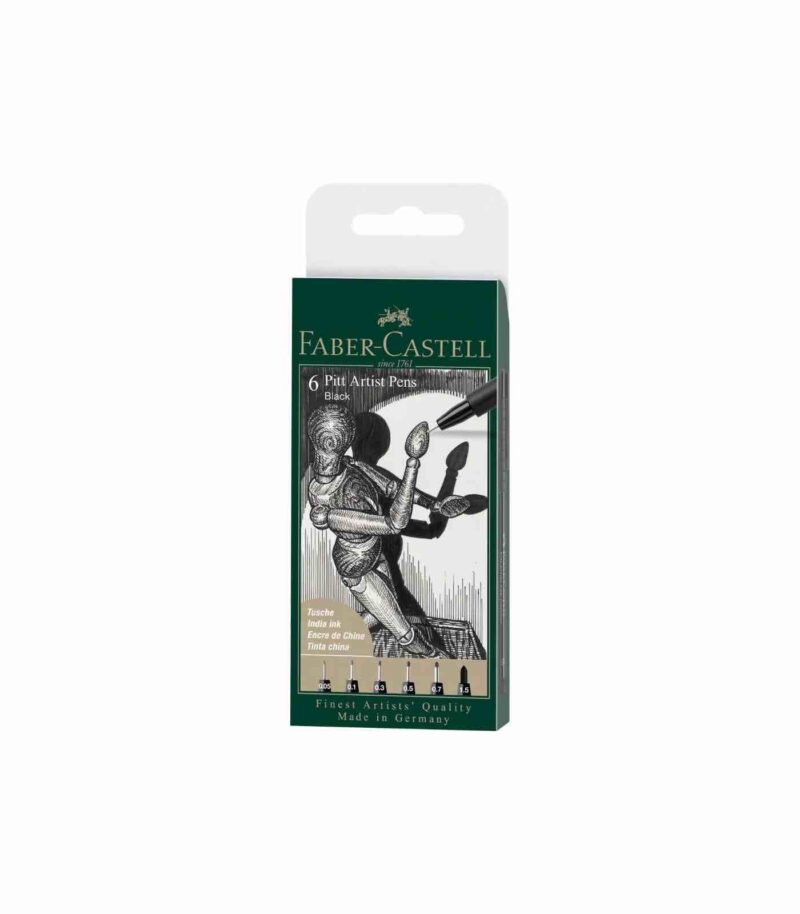 167154_Set-6-Pen-Markers-Pitt-Black-Faber-Castell-Art&Colour 167154_Set-6-Pen-Markers-Pitt-Black-Faber-Castell-Art&Colour