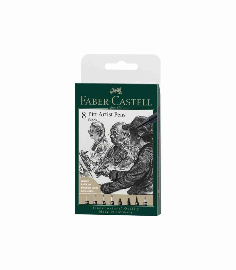 167158-pitt-Artist-Pen-India-Ink-Pen-Wallet-of-8-Faber-Castell-Art&Colour- 167158-pitt-Artist-Pen-India-Ink-Pen-Wallet-of-8-Faber-Castell-Art&Colour-