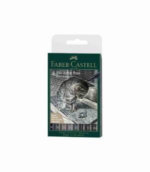 167171-Set-8-Pens-Pitt-Black-Gray-Faber-Castell-Art&Colour