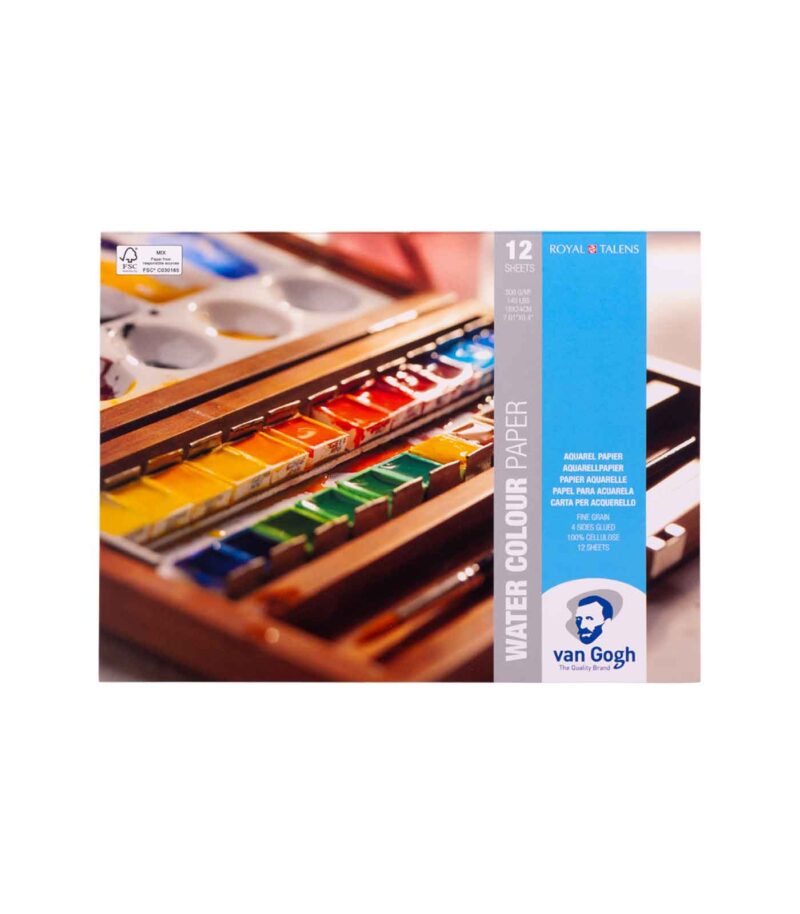 18x24cm-Paper-Pad-Aquarelle-12sheets-300g-VanGogh-Royal-Talens-Art&Colour 18x24cm-Paper-Pad-Aquarelle-12sheets-300g-VanGogh-Royal-Talens-Art&Colour
