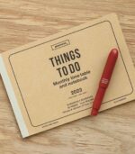 FT196-Bullet-Mechanical-Pencil-Light-Penco-Art&Colour-Red-on-Kraft-Sketchbook