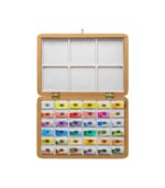Master-Set-Watercolour-36colours-Aquarius-Roman-Szmal-Art&Colour-Open-Wooden-Case
