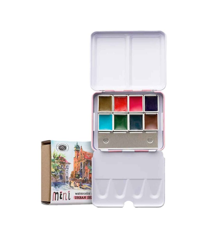 Pink-Set-8-Watercolors-Urban-Sketachers-Roman-Szmal-Art&Colour-Open