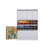 The-Essentials-28colours-Watercolours-Set-Aquarius-Roman-Szmal-Art&Colour-Metal-Case-Open