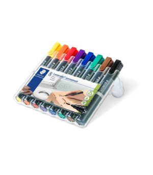 352-Set 8 Permanent Markers-Lumocolor-Staedtler-Art&Colour-Case