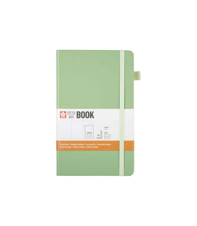 Sakura Dotted Notebook 13x21 cm Pale Patina front-Art & Colour