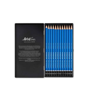 Set 12 Pencils-Drawing-Mars Lumograph-Staedtler-Art&Colour-Open Case